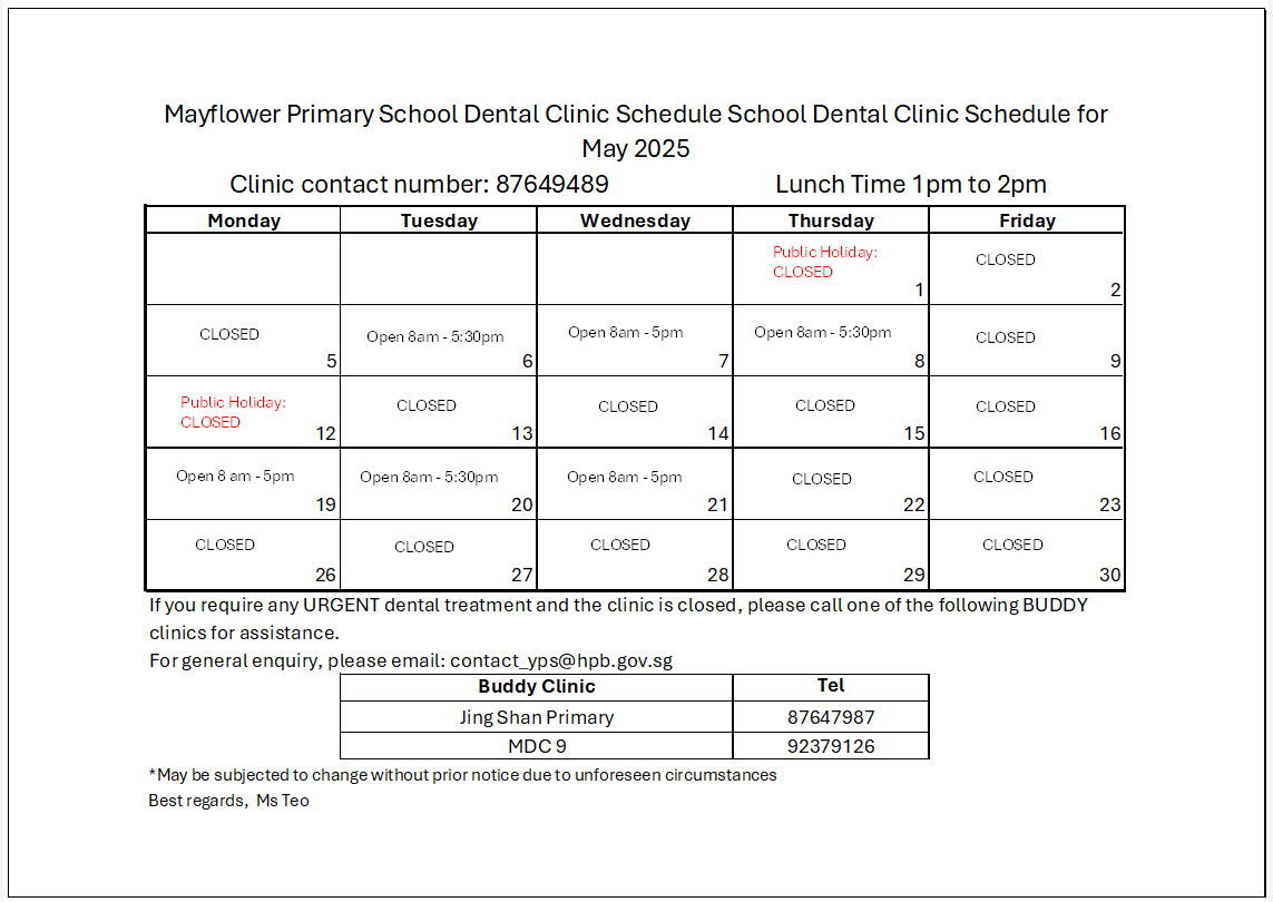 May 2025 Dental Clinic